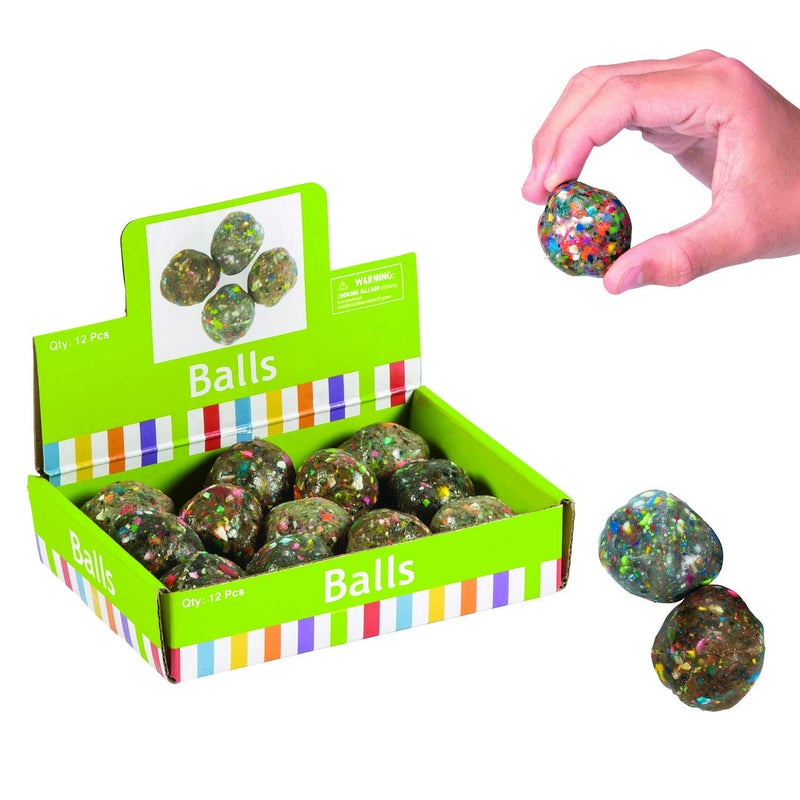 Fun Express Rubber Rock Bouncing Balls - (12 Pieces.) Rubber. 1 1/2" (38mm) - Image 5